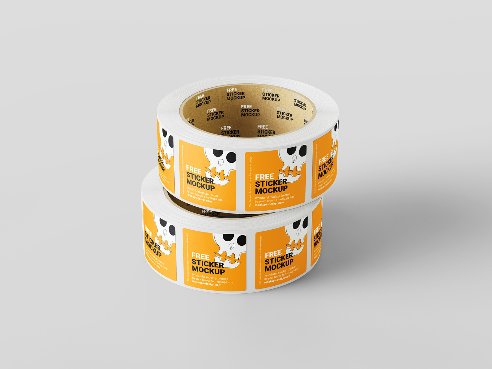 Square Brand Roll Stickers